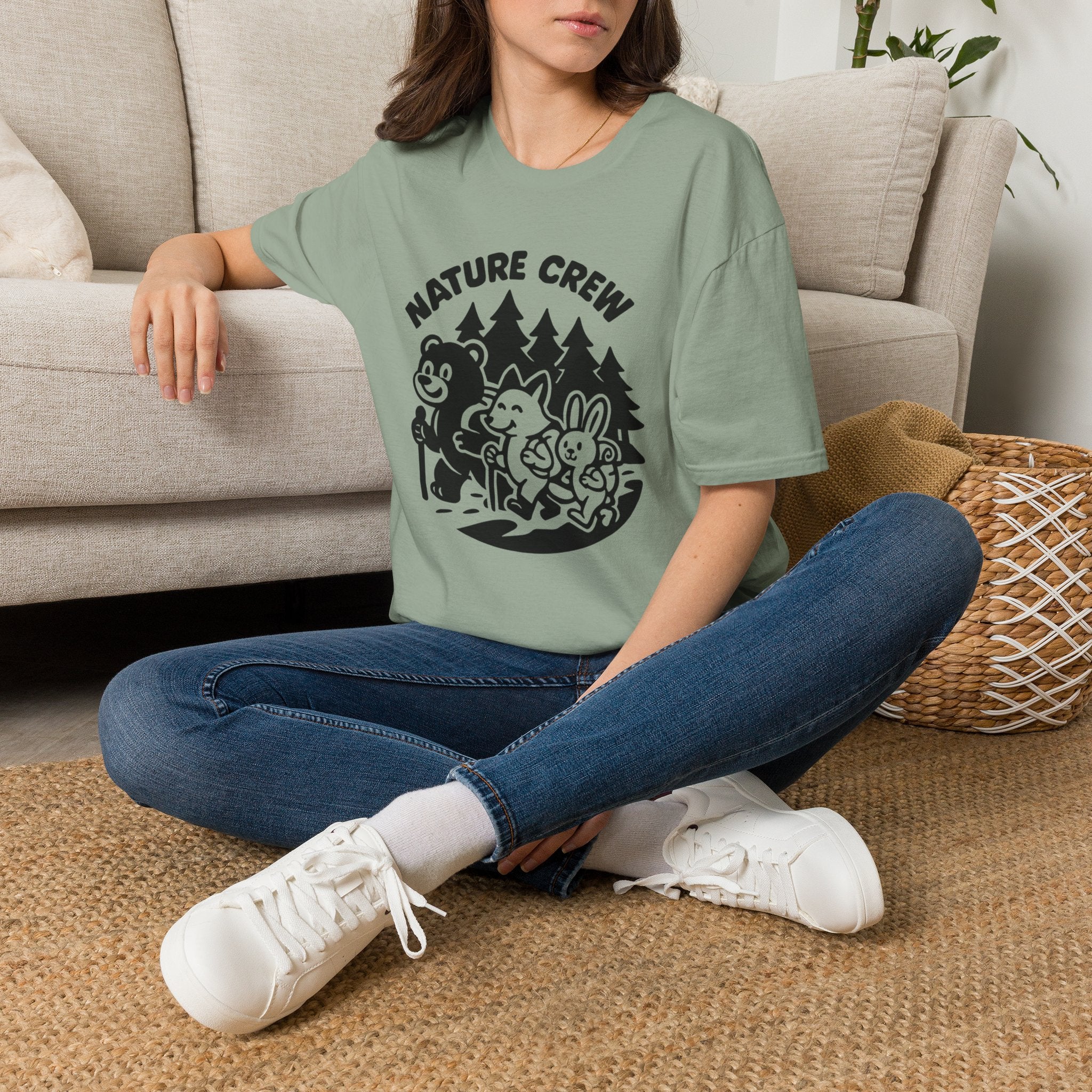 Nature Crew T‑Shirt — Cute Forest Animals Camping Tee