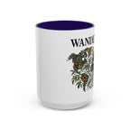 Wanderlust Floral Travel Mug — 11oz/15oz Ceramic Coffee Cup