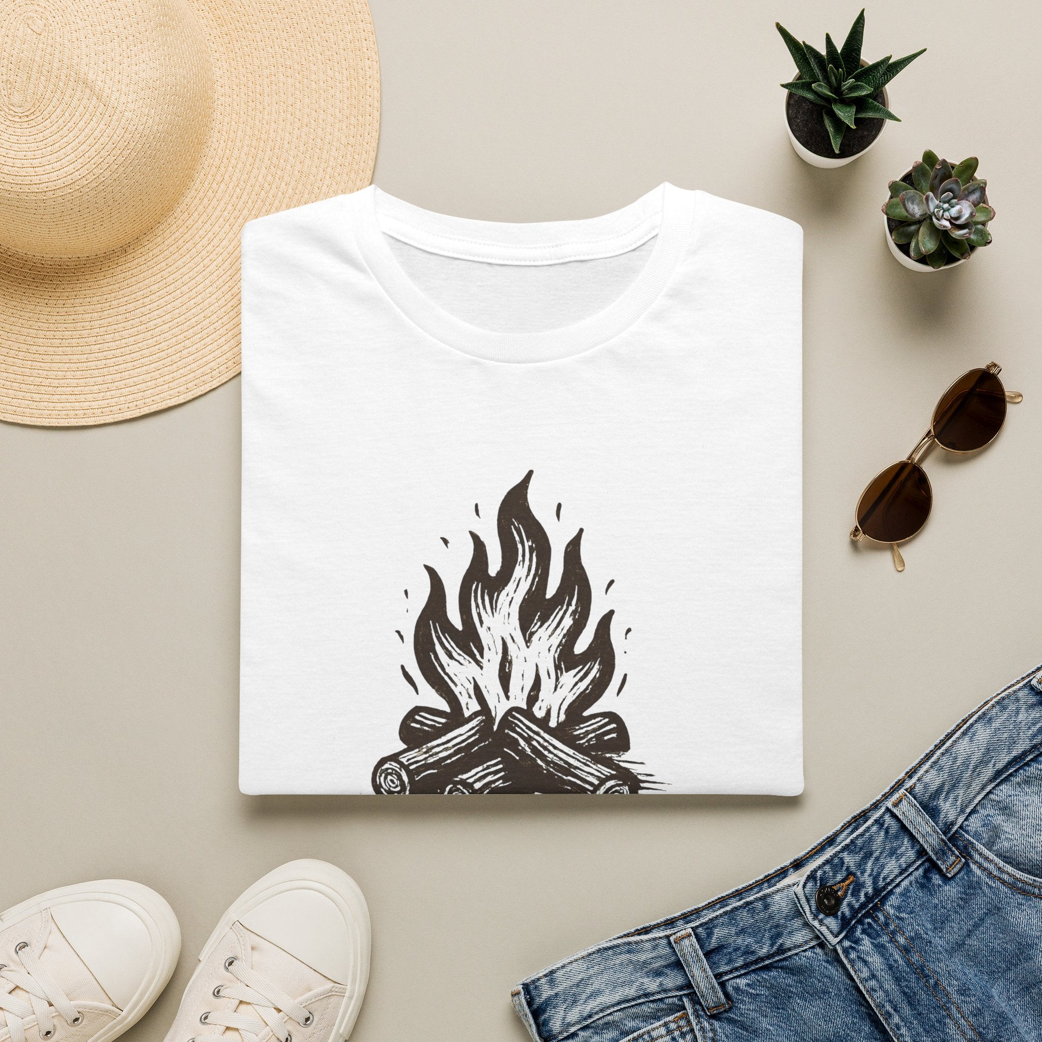 Campfire Graphic T-Shirt — "Home Is Where the Campfire Is" Outdoor Tee