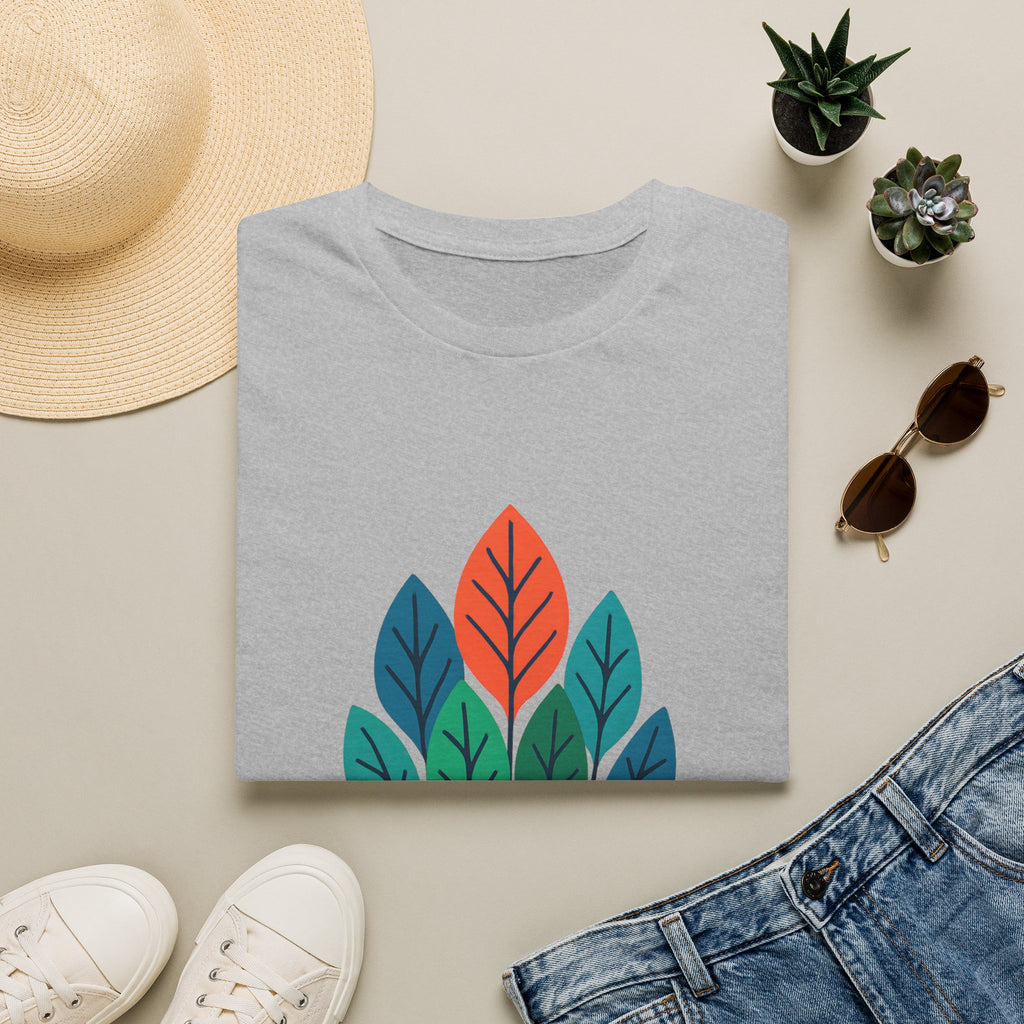 T-Shirt — Minimalist Colorful Leaf Forest Graphic