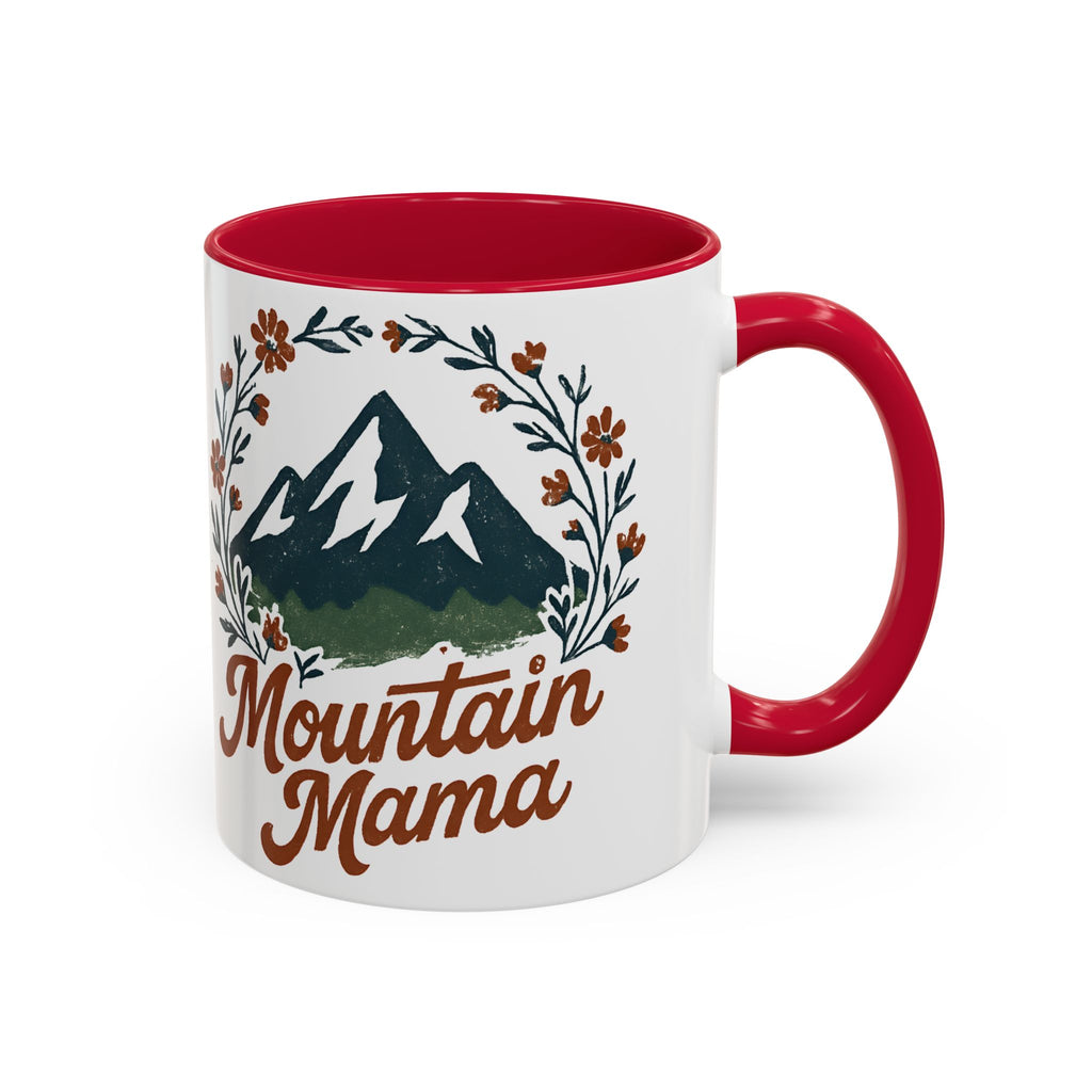 Mountain Mama Coffee Mug — 11oz & 15oz Floral Mountain Ceramic Mug