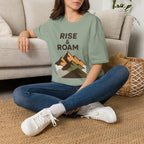 Rise & Roam Mountain T-Shirt — Adventure Graphic Tee for Hikers & Travelers