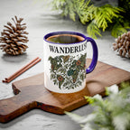 Wanderlust Floral Travel Mug — 11oz/15oz Ceramic Coffee Cup
