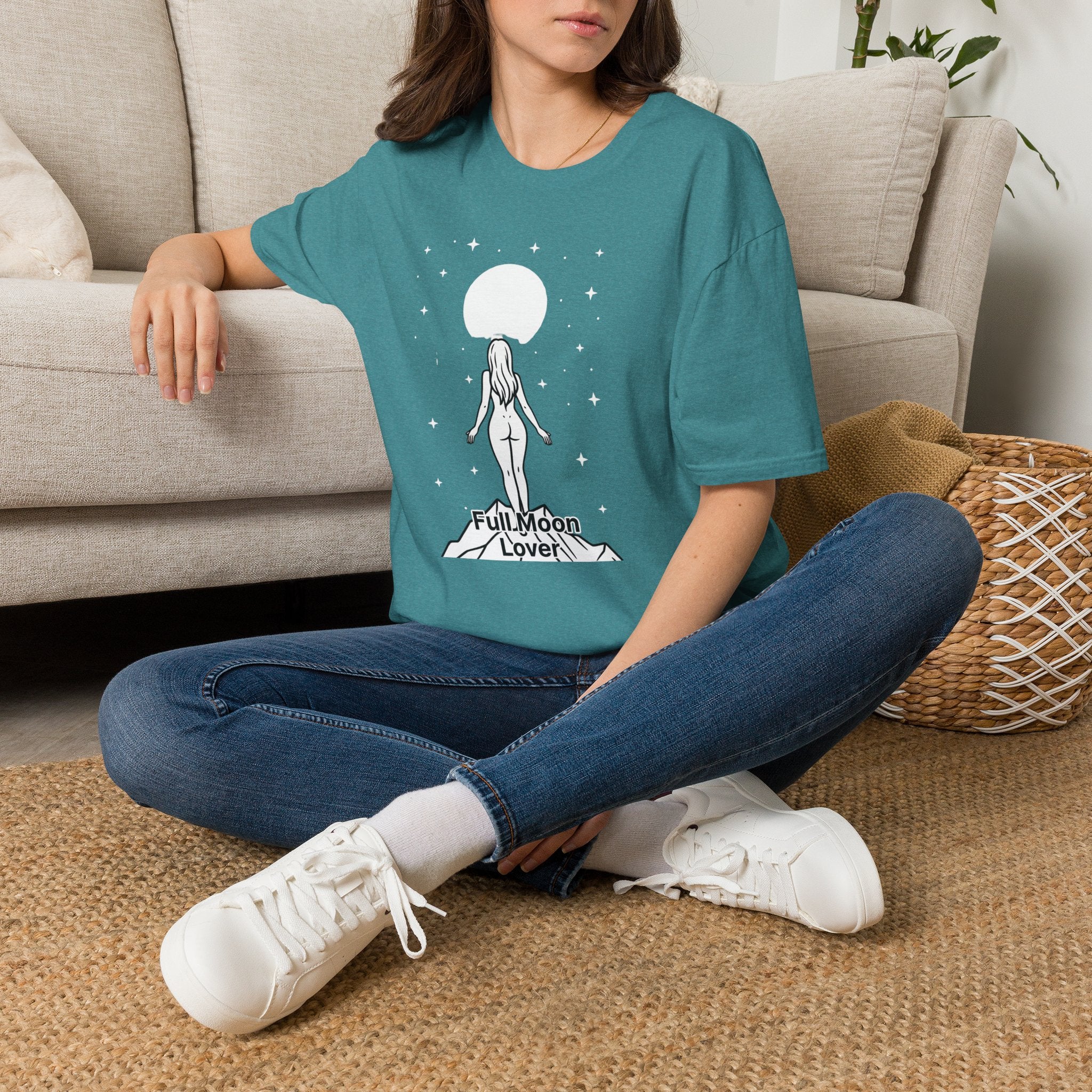 Moon Goddess T-Shirt — Celestial 'Moon Lover' Graphic Tee
