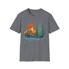 Mountain Sunset T-Shirt — Vintage Pine Forest Graphic