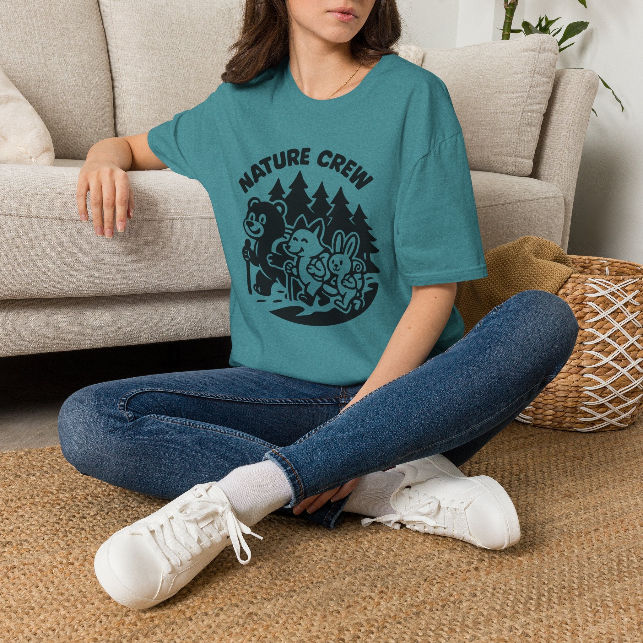 Nature Crew T‑Shirt — Cute Forest Animals Camping Tee