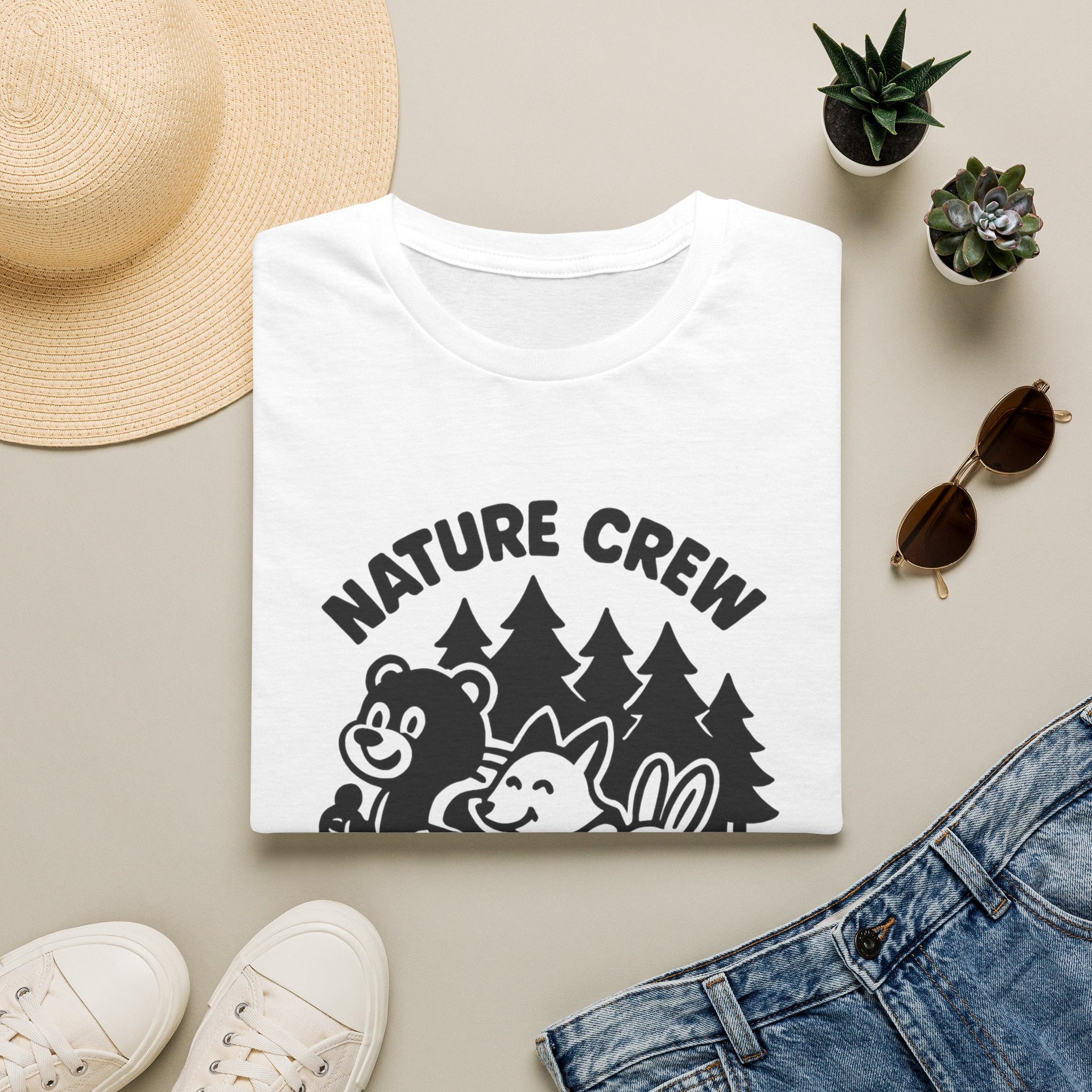 Nature Crew T‑Shirt — Cute Forest Animals Camping Tee