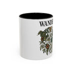 Wanderlust Floral Travel Mug — 11oz/15oz Ceramic Coffee Cup