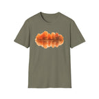 Autumn Lake Reflection T-Shirt — Orange Fall Trees Graphic Tee