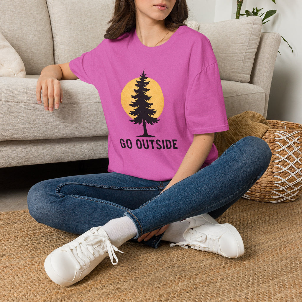 Go Outside Tree T-Shirt — Nature Adventure Graphic Tee