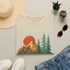 Mountain Sunset T-Shirt — Vintage Pine Forest Graphic