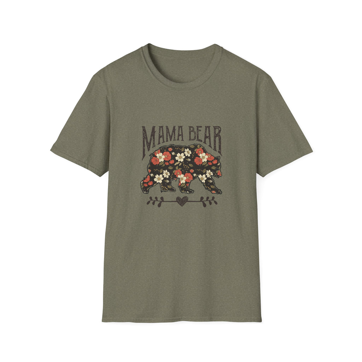 Mama Bear Floral T-Shirt — Vintage Floral Mom Tee