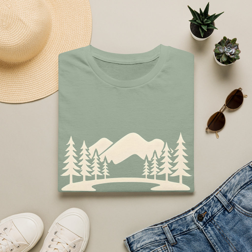 Mountain Pines T-Shirt — Minimal Scenic Forest Graphic