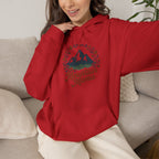 Mountain Mama Hoodie — Floral Mountain Graphic Pullover for Outdoor Moms