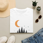 T-Shirt: Retro Camper Night Moon Tee — Forest Van Camping Graphic