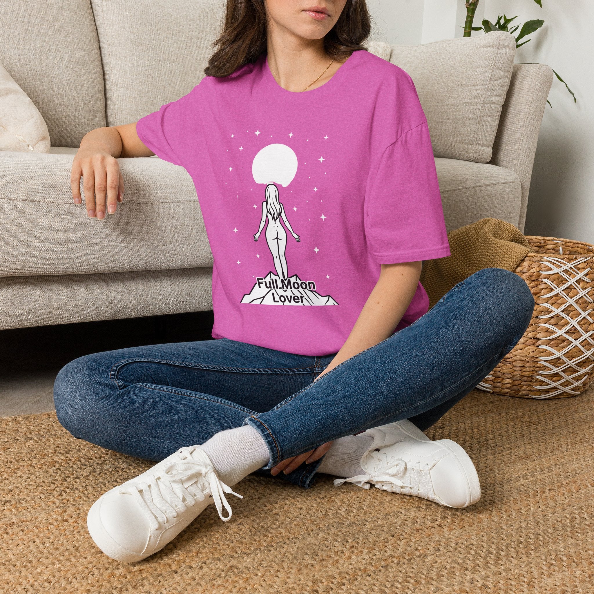Moon Goddess T-Shirt — Celestial 'Moon Lover' Graphic Tee