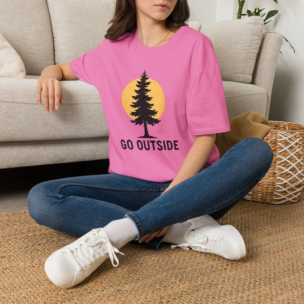 Go Outside Tree T-Shirt — Nature Adventure Graphic Tee