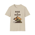 Rise & Roam Mountain T-Shirt — Adventure Graphic Tee for Hikers & Travelers