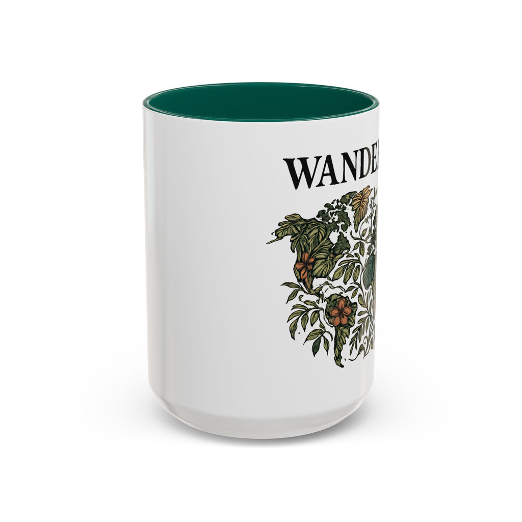 Wanderlust Floral Travel Mug — 11oz/15oz Ceramic Coffee Cup