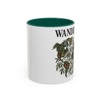 Wanderlust Floral Travel Mug — 11oz/15oz Ceramic Coffee Cup