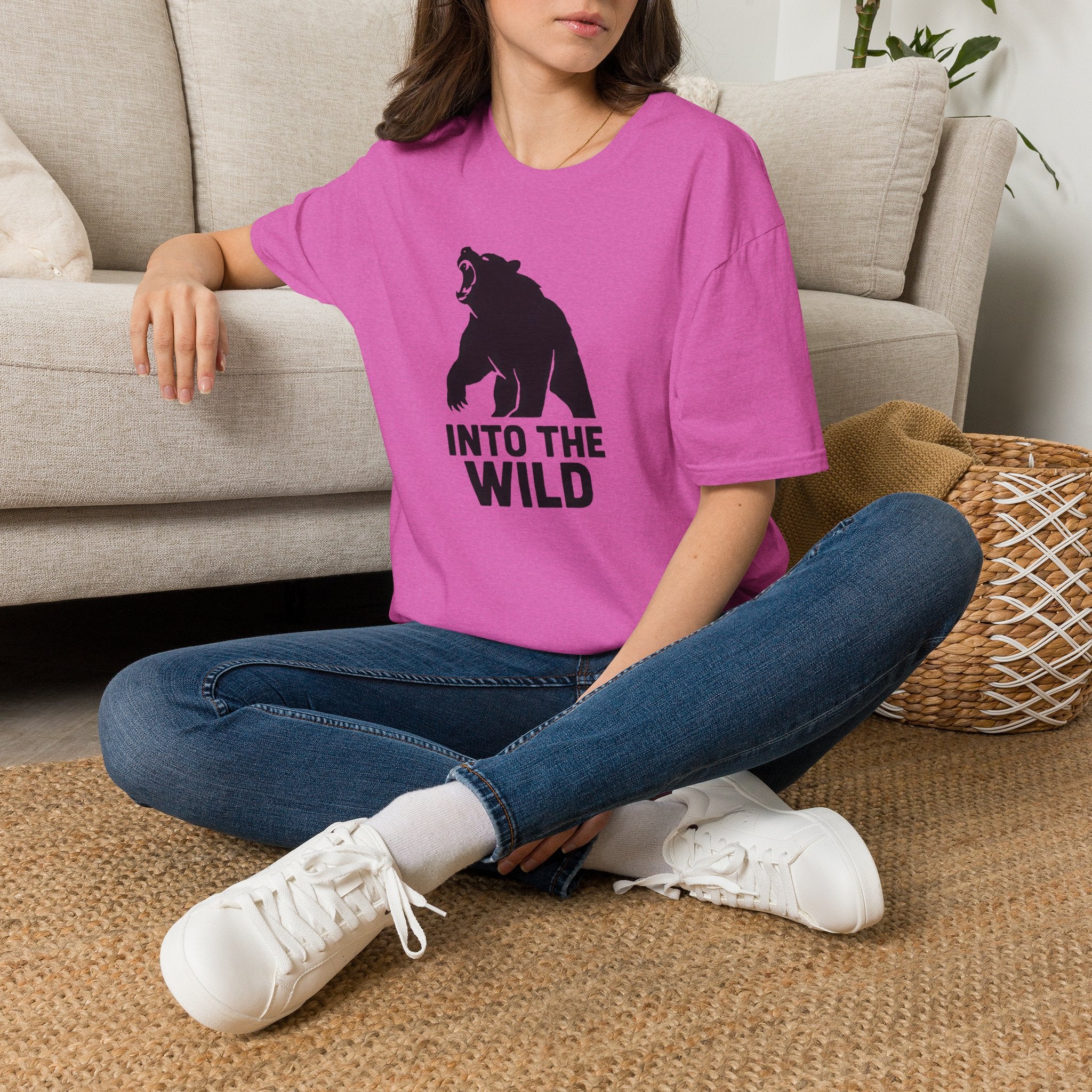 Into The Wild Bear T-Shirt — Outdoor Adventure Graphic Tee