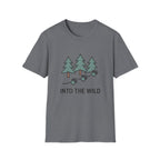 Into the Wild T-Shirt — Pine Trees & Paw Prints Outdoors Tee