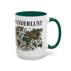 Wanderlust Floral Travel Mug — 11oz/15oz Ceramic Coffee Cup