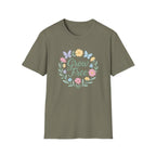 Grow Free Floral T-Shirt — Pastel Garden Butterfly Tee