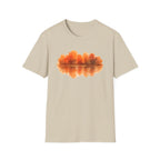 Autumn Lake Reflection T-Shirt — Orange Fall Trees Graphic Tee