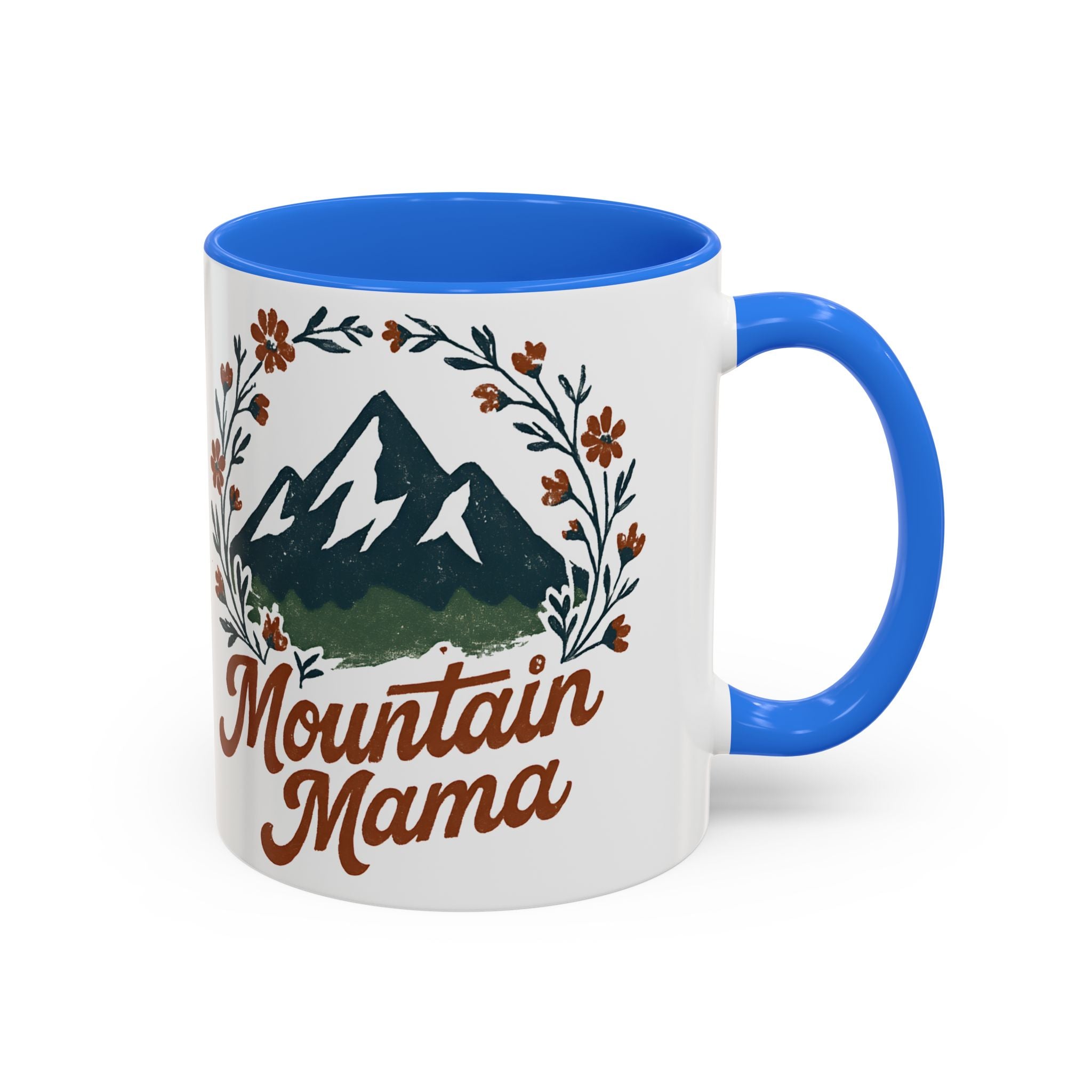 Mountain Mama Coffee Mug — 11oz & 15oz Floral Mountain Ceramic Mug