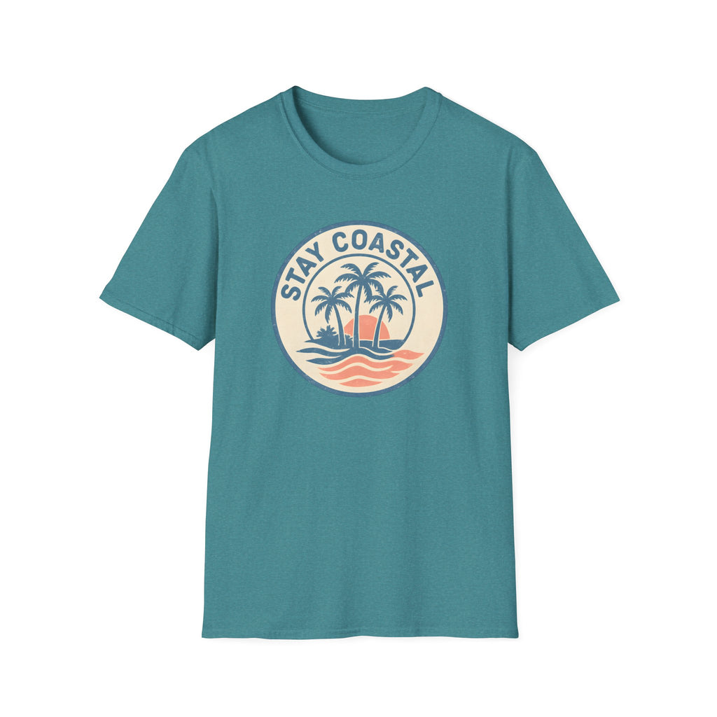 Stay Coastal T-Shirt — Vintage Palm Beach Sunset Tee
