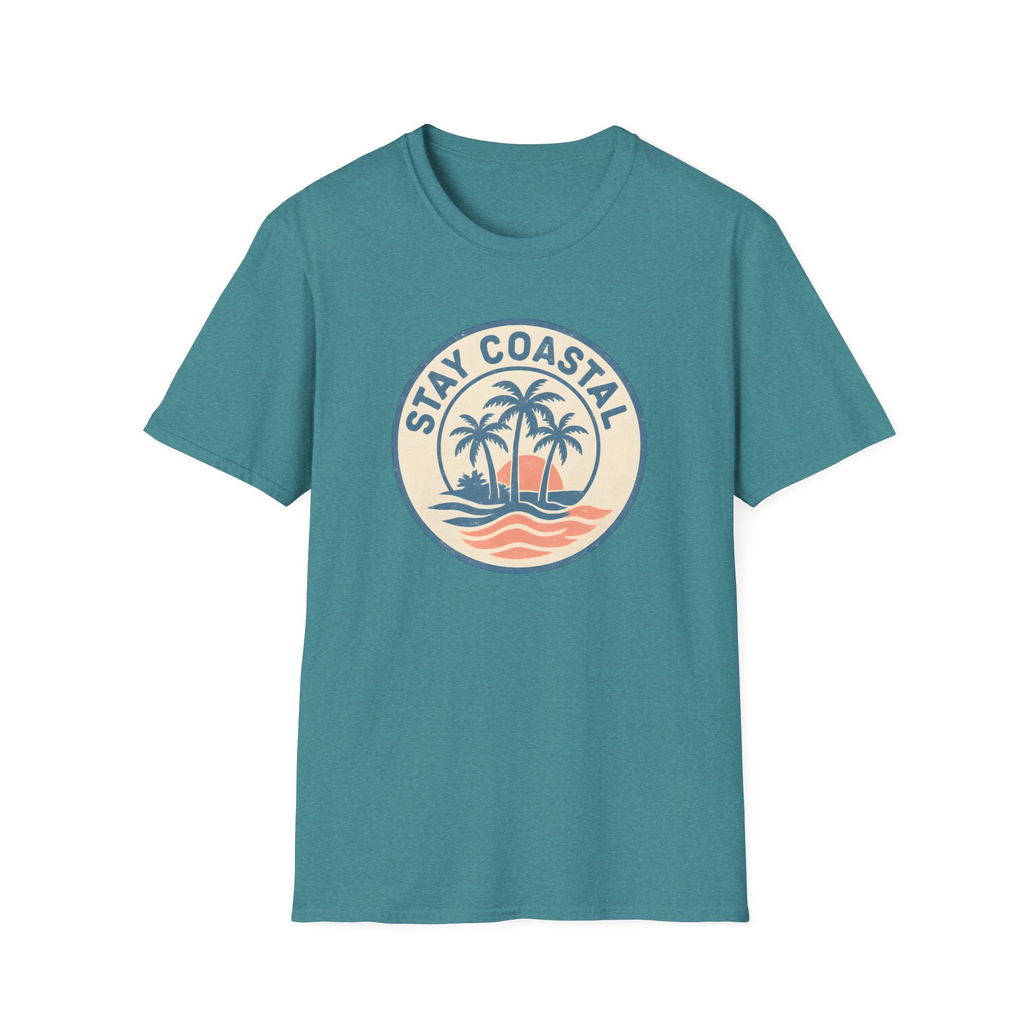Stay Coastal T-Shirt — Vintage Palm Beach Sunset Tee
