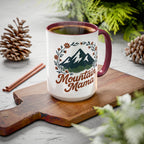 Mountain Mama Coffee Mug — 11oz & 15oz Floral Mountain Ceramic Mug