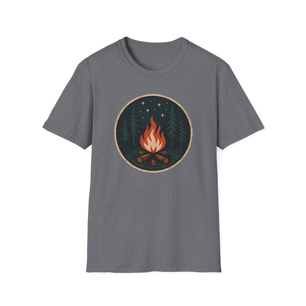 Campfire Night T-Shirt — Cozy Wilderness Bonfire Graphic Tee