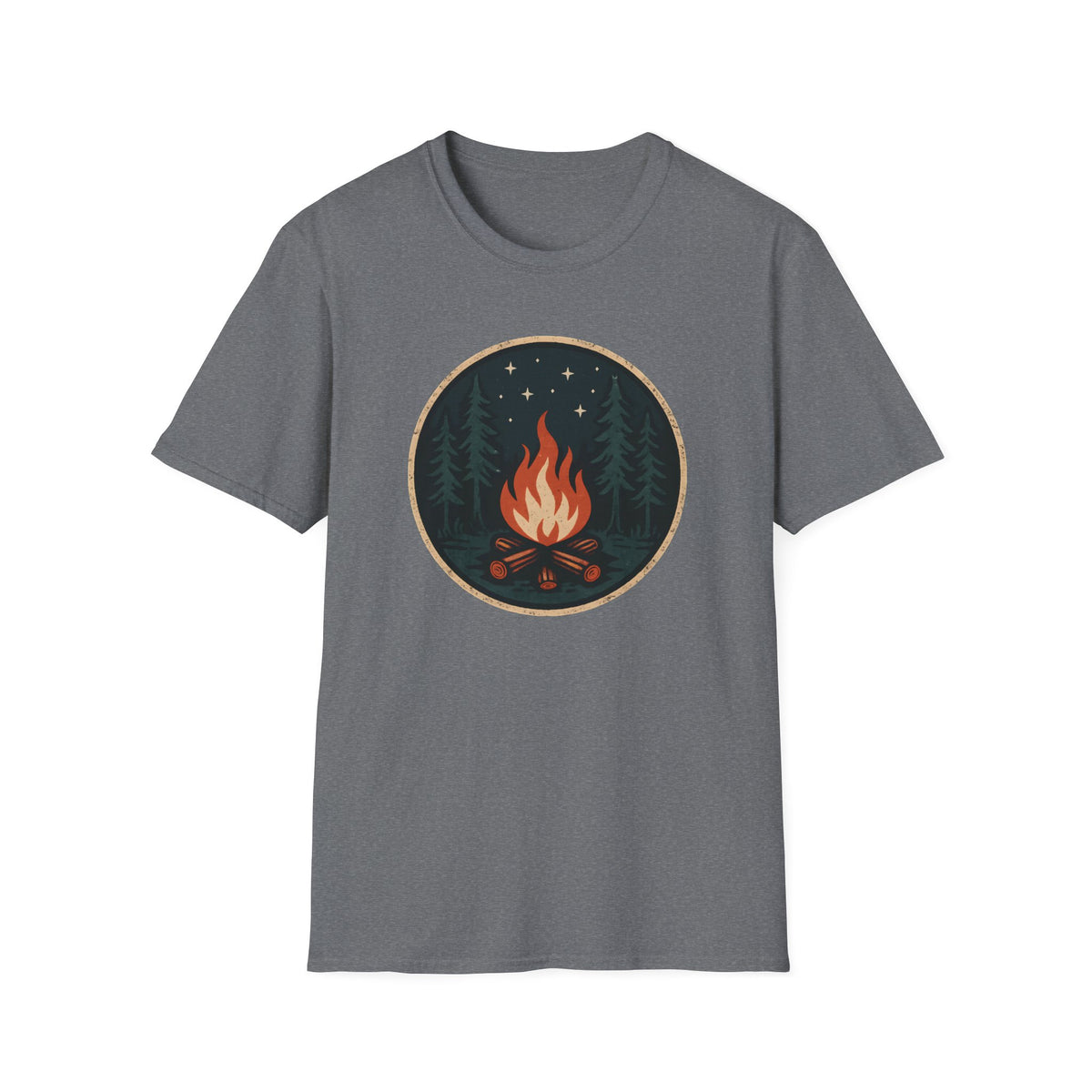 Campfire Night T-Shirt — Cozy Wilderness Bonfire Graphic Tee