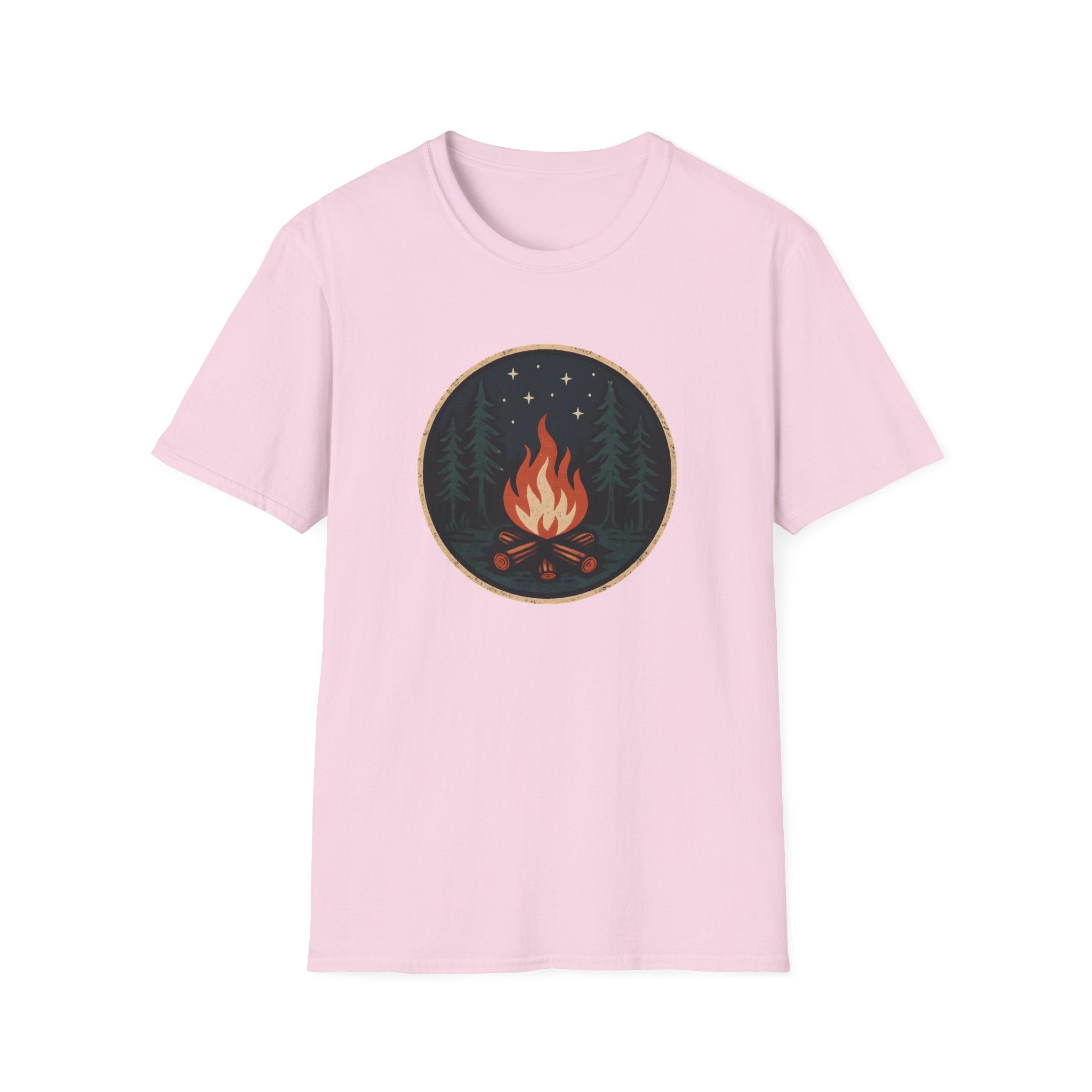 Campfire Night T-Shirt — Cozy Wilderness Bonfire Graphic Tee