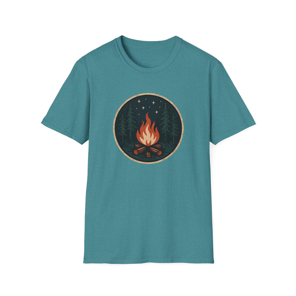 Campfire Night T-Shirt — Cozy Wilderness Bonfire Graphic Tee