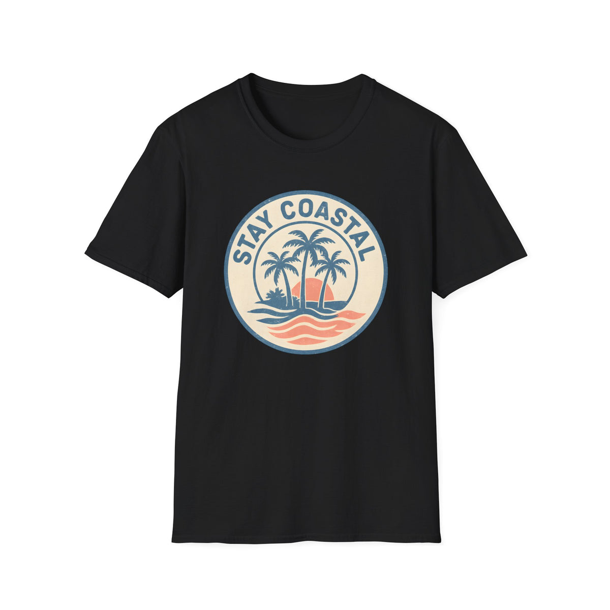Stay Coastal T-Shirt — Vintage Palm Beach Sunset Tee