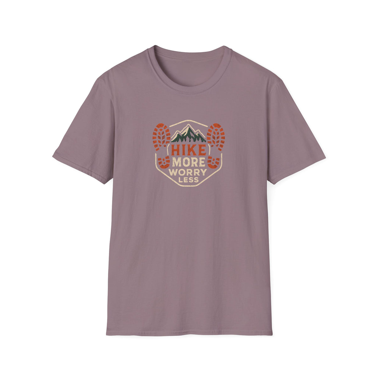 Hike More Worry Less T-Shirt — Outdoor Hiking Graphic Tee