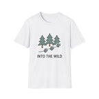 Into the Wild T-Shirt — Pine Trees & Paw Prints Outdoors Tee