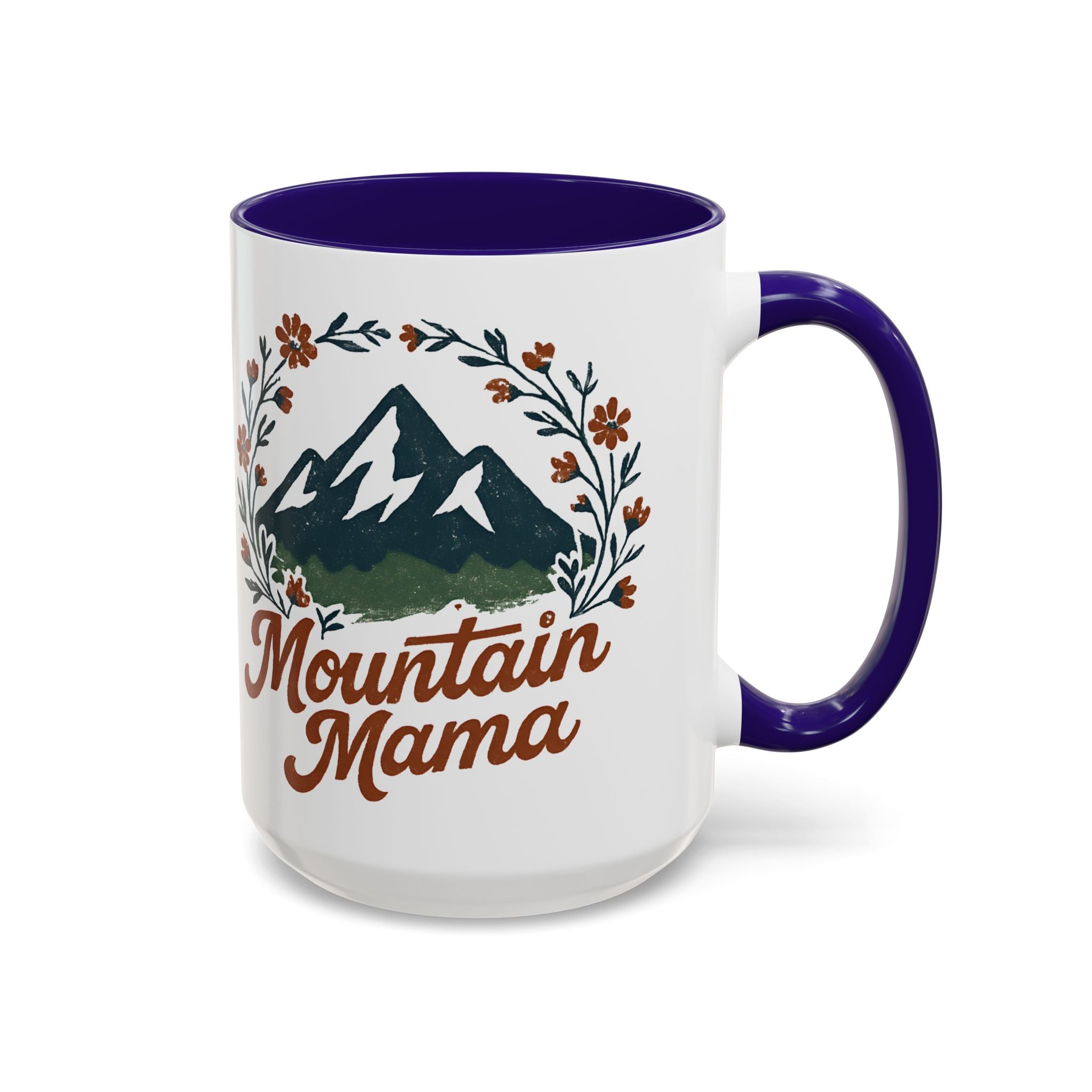 Mountain Mama Coffee Mug — 11oz & 15oz Floral Mountain Ceramic Mug