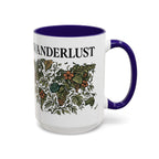 Wanderlust Floral Travel Mug — 11oz/15oz Ceramic Coffee Cup