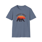 Sunset Hikes T-Shirt — Bear Silhouette Mountain Sunset Tee