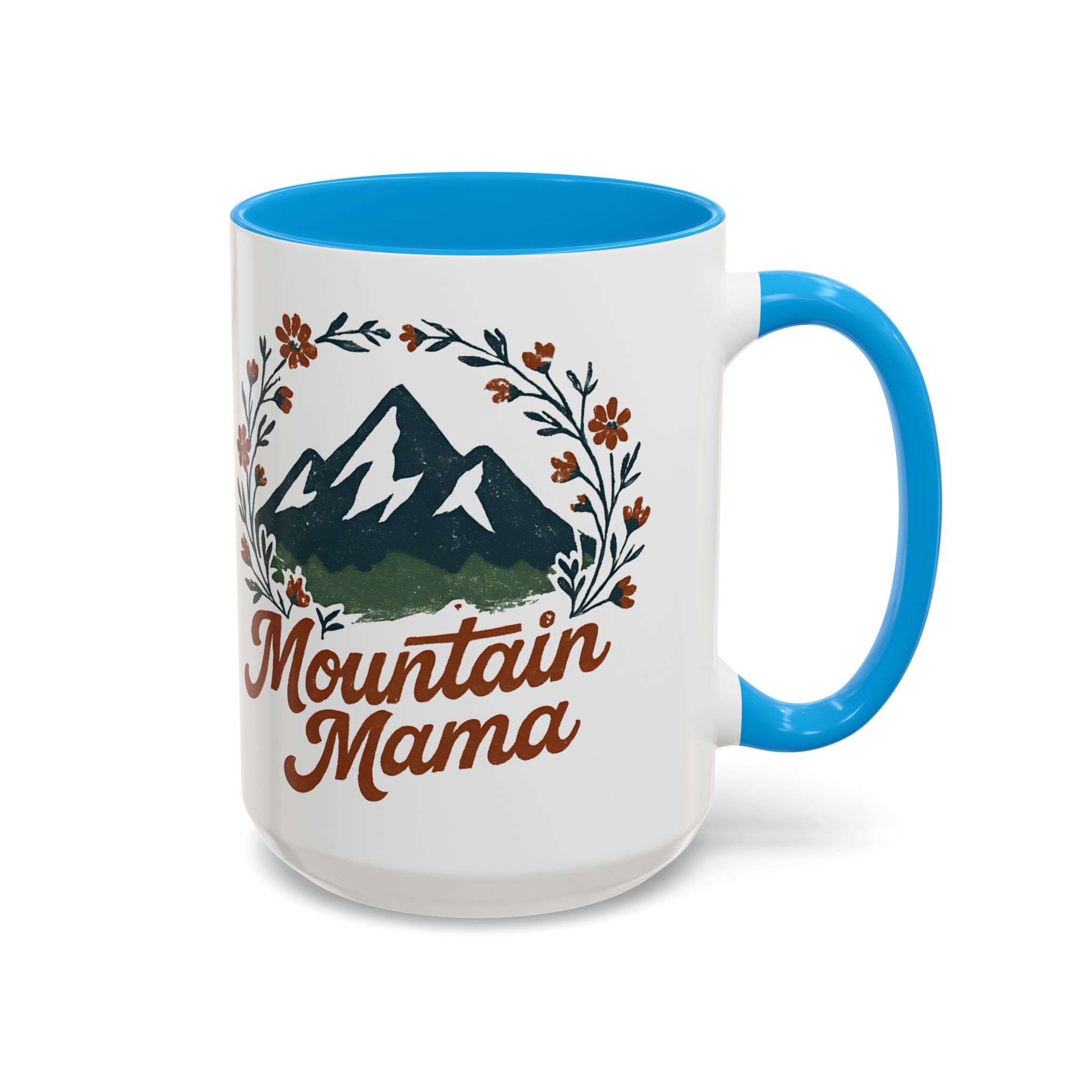 Mountain Mama Coffee Mug — 11oz & 15oz Floral Mountain Ceramic Mug