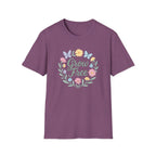 Grow Free Floral T-Shirt — Pastel Garden Butterfly Tee