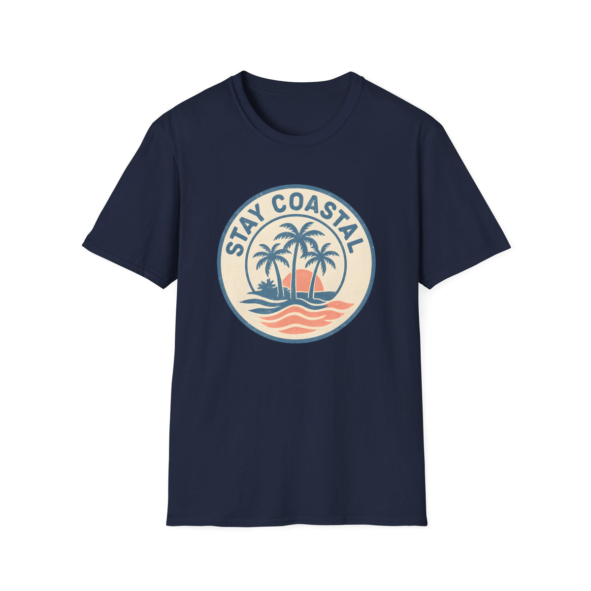 Stay Coastal T-Shirt — Vintage Palm Beach Sunset Tee