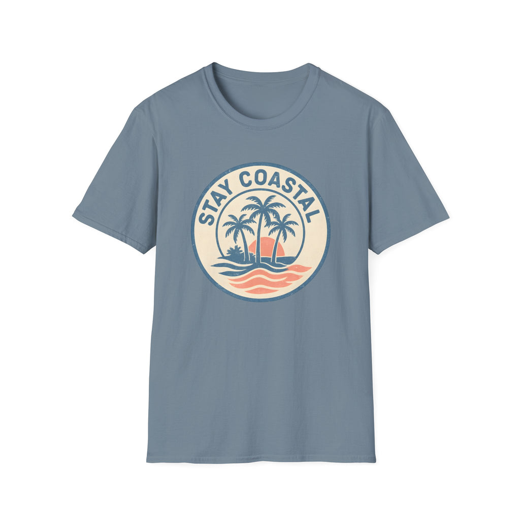 Stay Coastal T-Shirt — Vintage Palm Beach Sunset Tee