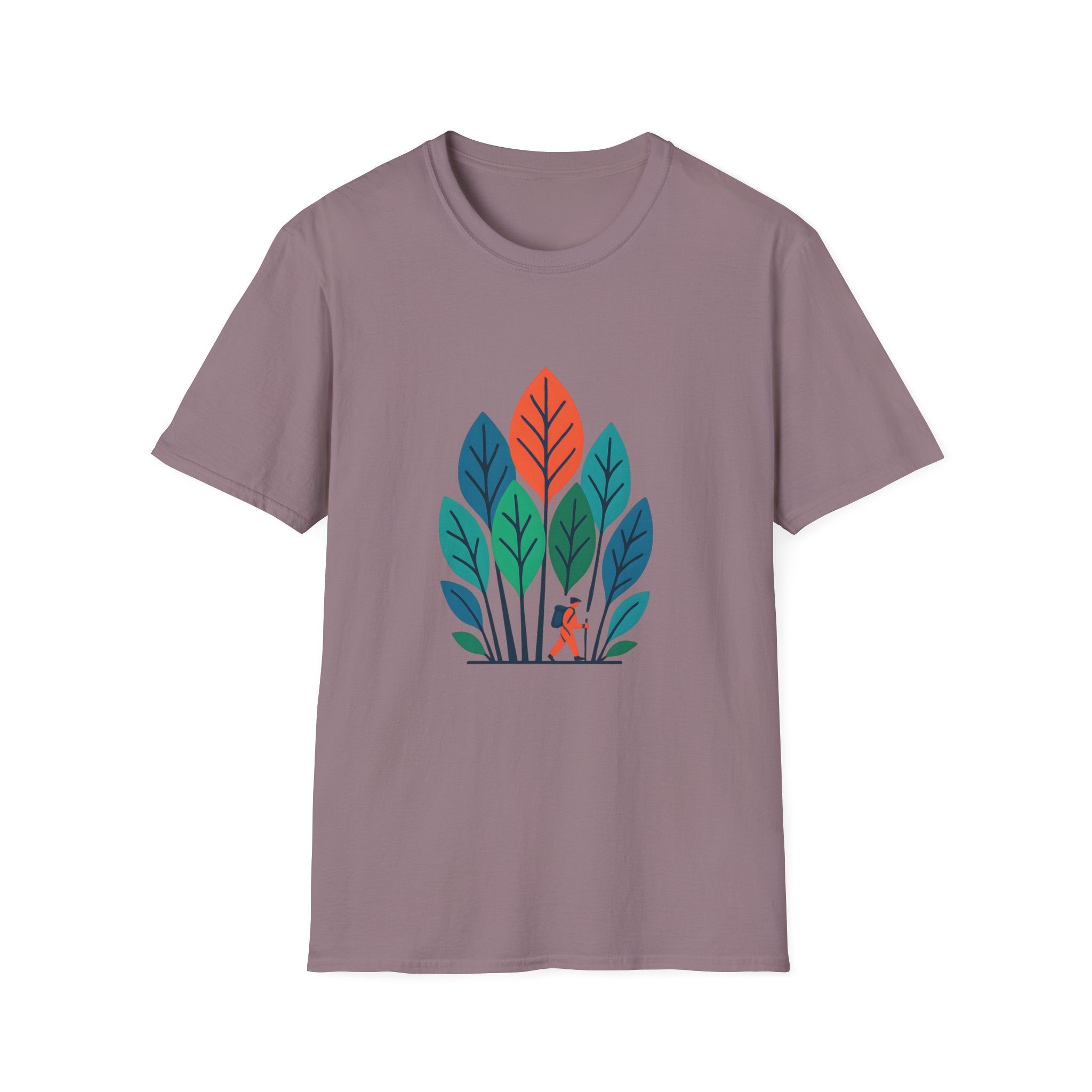T-Shirt — Minimalist Colorful Leaf Forest Graphic