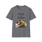 Rise & Roam Mountain T-Shirt — Adventure Graphic Tee for Hikers & Travelers