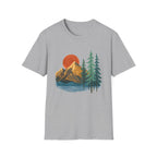 Mountain Sunset T-Shirt — Vintage Pine Forest Graphic